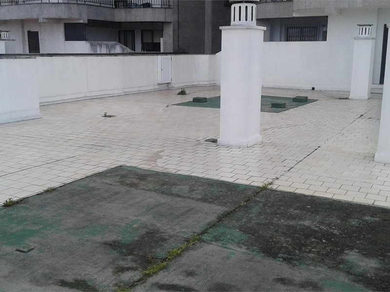Terraza impermeabilización con aislante